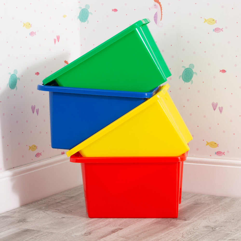 Pack of 4 - 30 Litre Wham Stack & Store Plastic Boxes-Wham-Plastic Box Shop