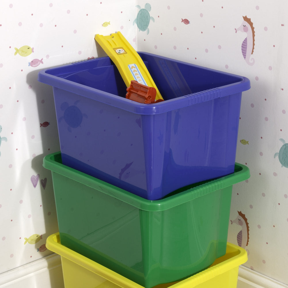 Pack of 4 - 30 Litre Wham Stack & Store Plastic Boxes-Wham-Plastic Box Shop