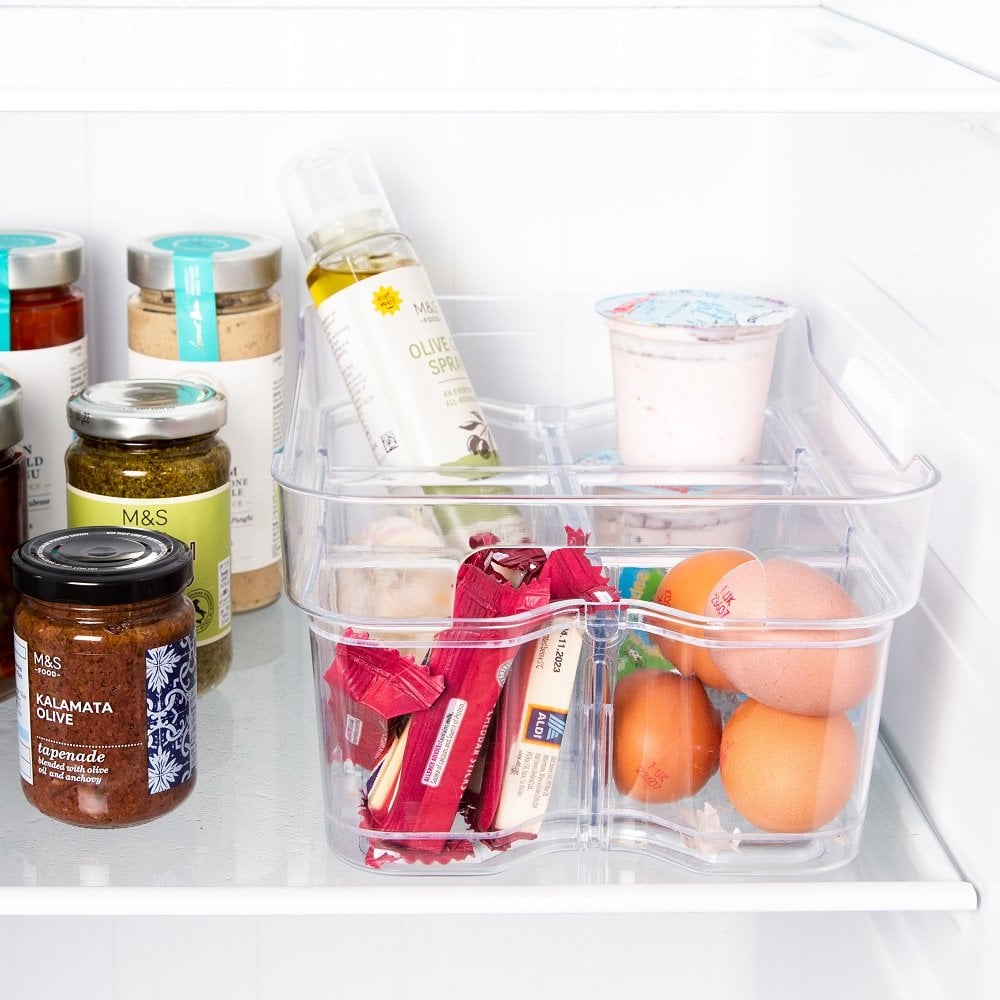 Small Organise Me Plastic Compartment Box - Clear-Strata-Plastic Box Shop