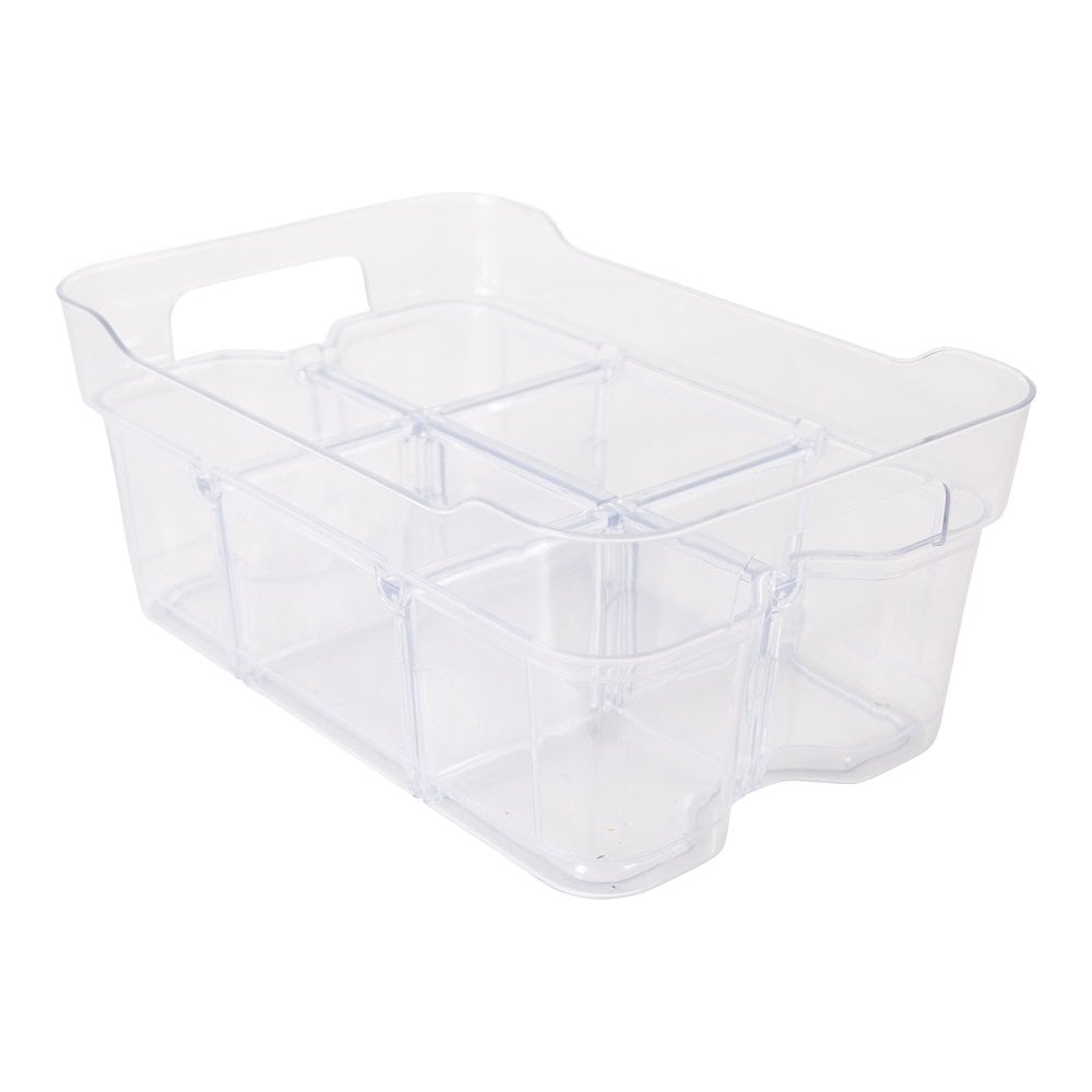 Small Organise Me Plastic Compartment Box - Clear-Strata-Plastic Box Shop