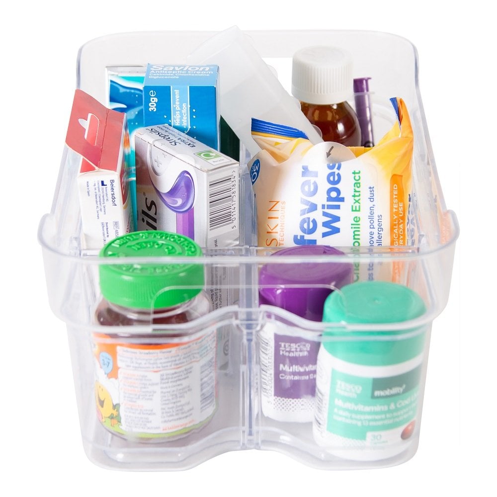 Small Organise Me Plastic Compartment Box - Clear-Strata-Plastic Box Shop