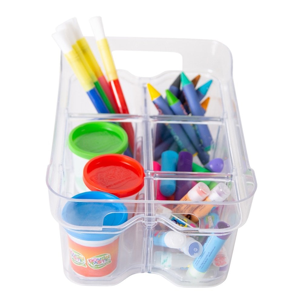 Small Organise Me Plastic Compartment Box - Clear-Strata-Plastic Box Shop
