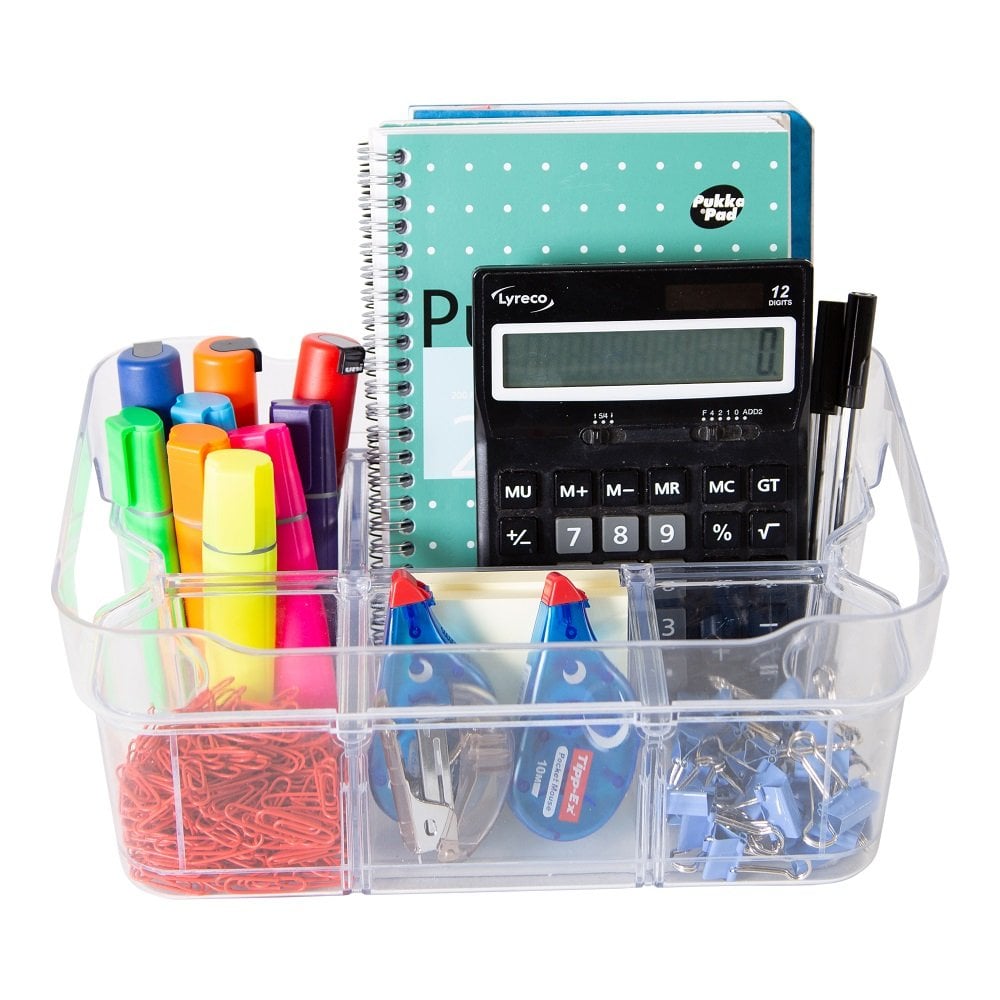 Small Organise Me Plastic Compartment Box - Clear-Strata-Plastic Box Shop