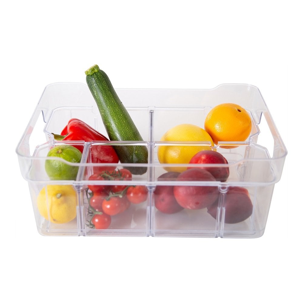 Medium Organise Me Plastic Compartment Box - Clear-Strata-Plastic Box Shop