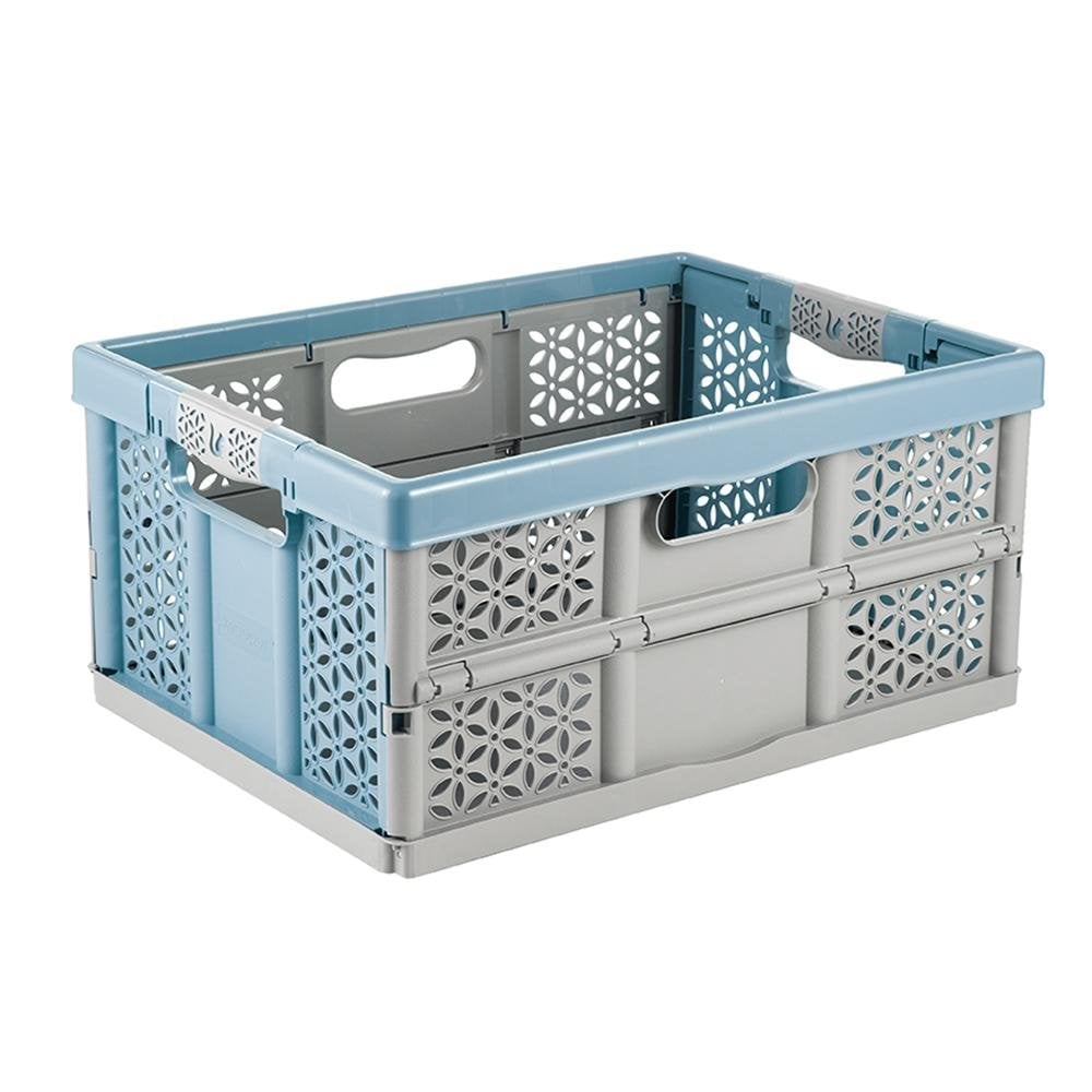 Lea 32 Litre Plastic Folding Box with Soft Grip Handles-Keeeper-Plastic Box Shop