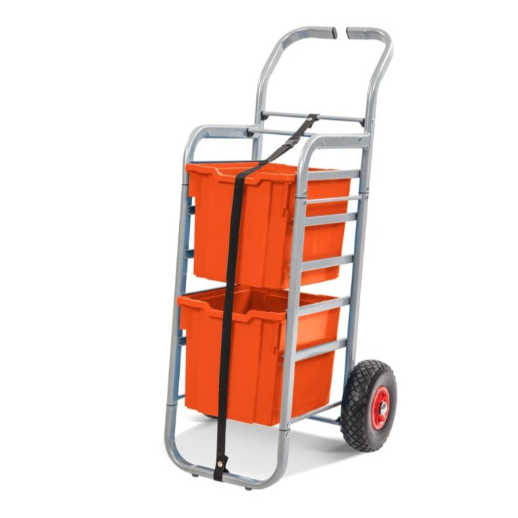 All Terrain Trolley with 2 Jumbo Boxes-Gratnells-Tropical Orange-GRRSET054401-Plastic Box Shop