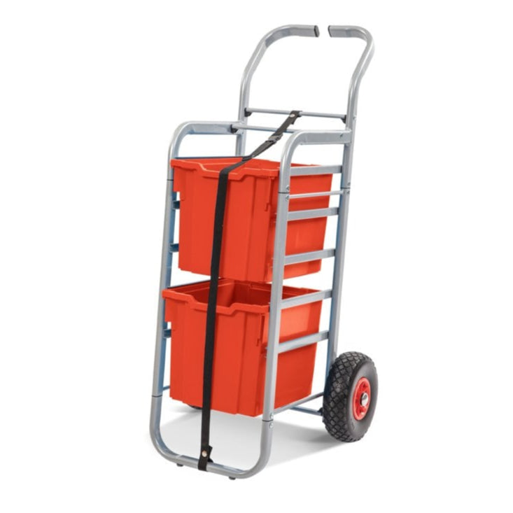 All Terrain Trolley with 2 Jumbo Boxes-Gratnells-Flame Red-GRRSET054409-Plastic Box Shop