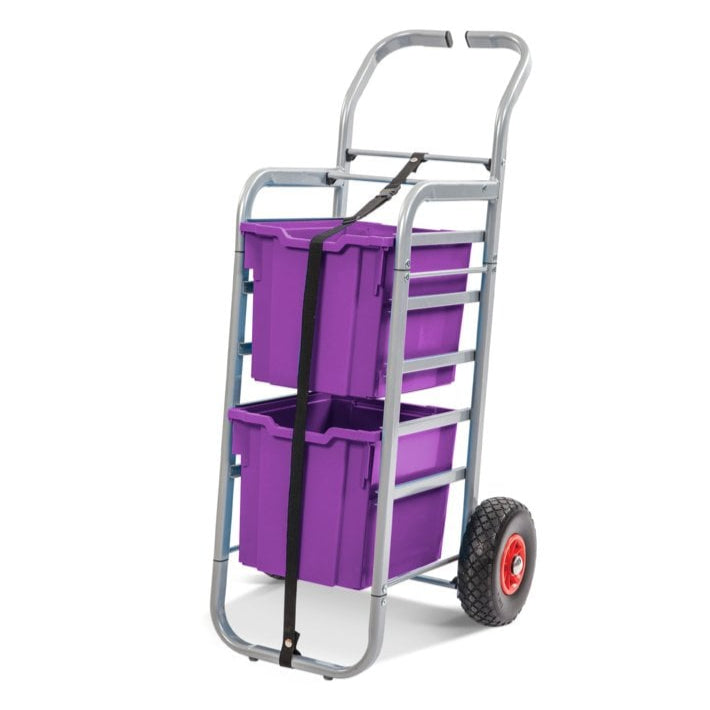 All Terrain Trolley with 2 Jumbo Boxes-Gratnells-Plum Purple-GRRSET054405-Plastic Box Shop