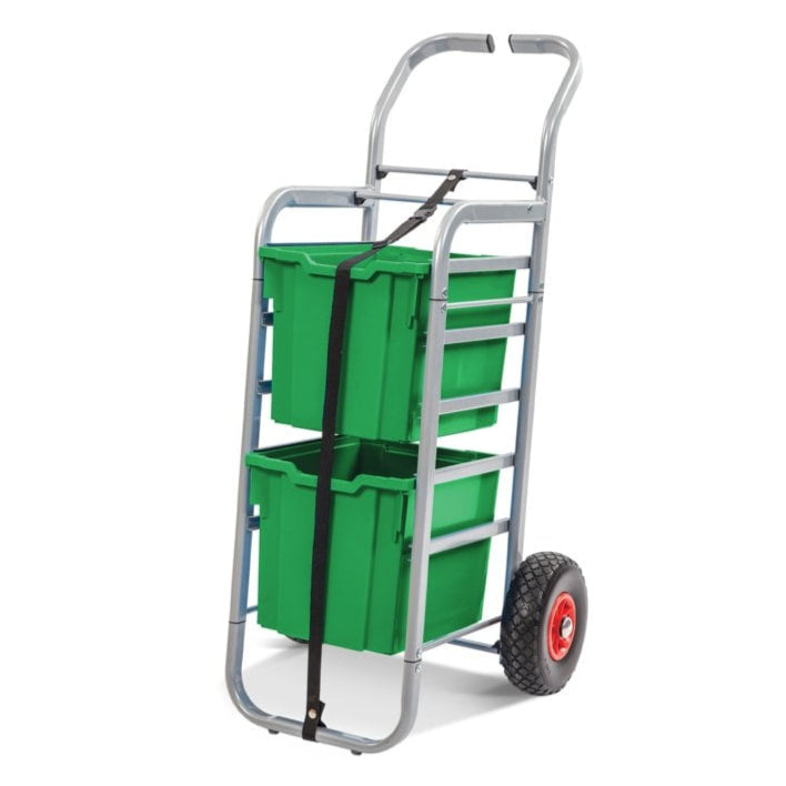 All Terrain Trolley with 2 Jumbo Boxes-Gratnells-Grass Green-GRRSET054410-Plastic Box Shop