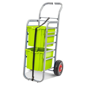 All Terrain Trolley with 2 Jumbo Boxes-Gratnells-Lime Jolly-GRRSET054436-Plastic Box Shop