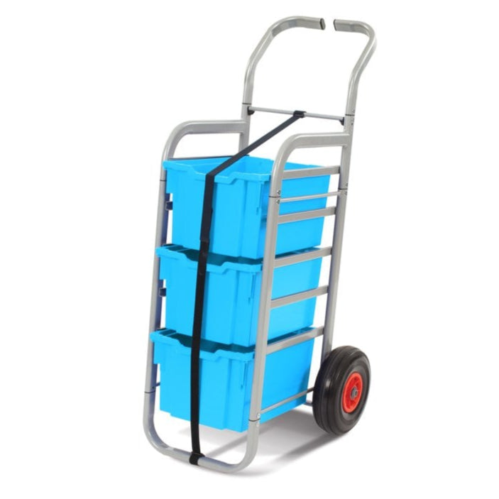 All Terrain Trolley with 3 Extra Deep Boxes-Gratnells-Cyan Blue-GRRSET014426-Plastic Box Shop