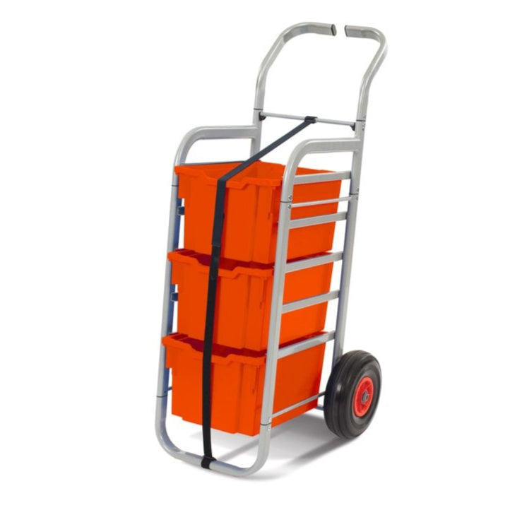 All Terrain Trolley with 3 Extra Deep Boxes-Gratnells-Tropical Orange-GRRSET014401-Plastic Box Shop