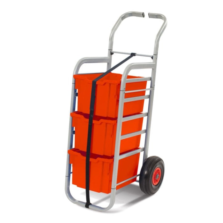 All Terrain Trolley with 3 Extra Deep Boxes-Gratnells-Flame Red-GRRSET014409-Plastic Box Shop