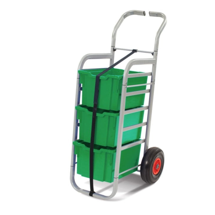 All Terrain Trolley with 3 Extra Deep Boxes-Gratnells-Grass Green-GRRSET014410-Plastic Box Shop