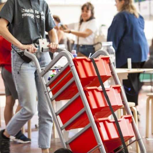 All Terrain Trolley with 3 Deep Boxes-Gratnells-Plastic Box Shop