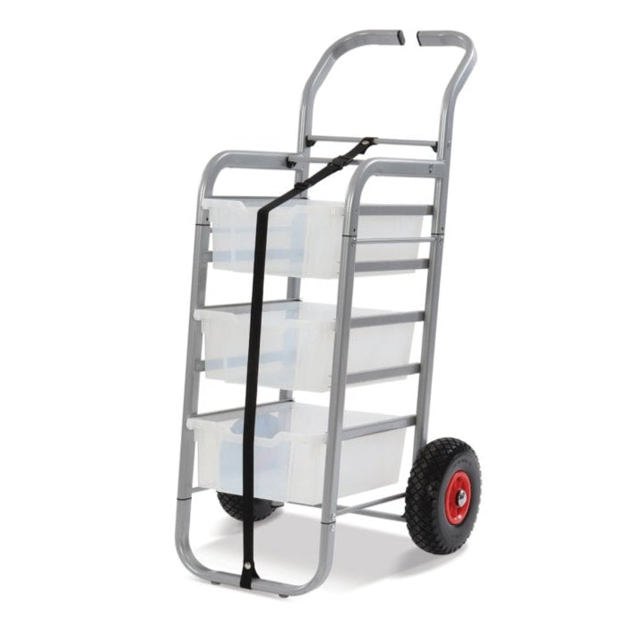 All Terrain Trolley with 3 Deep Boxes-Gratnells-Clear-GRRSET034420-Plastic Box Shop