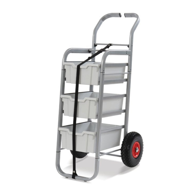 All Terrain Trolley with 3 Deep Boxes-Gratnells-Light Grey-GRRSET034419-Plastic Box Shop