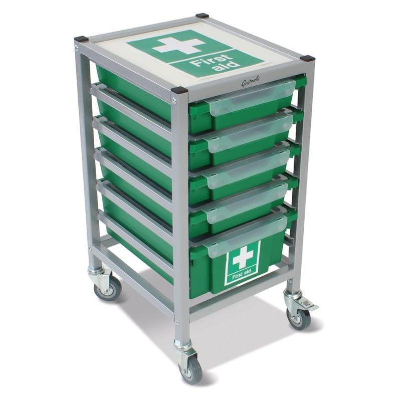First Aid Trolley-Gratnells-Plastic Box Shop