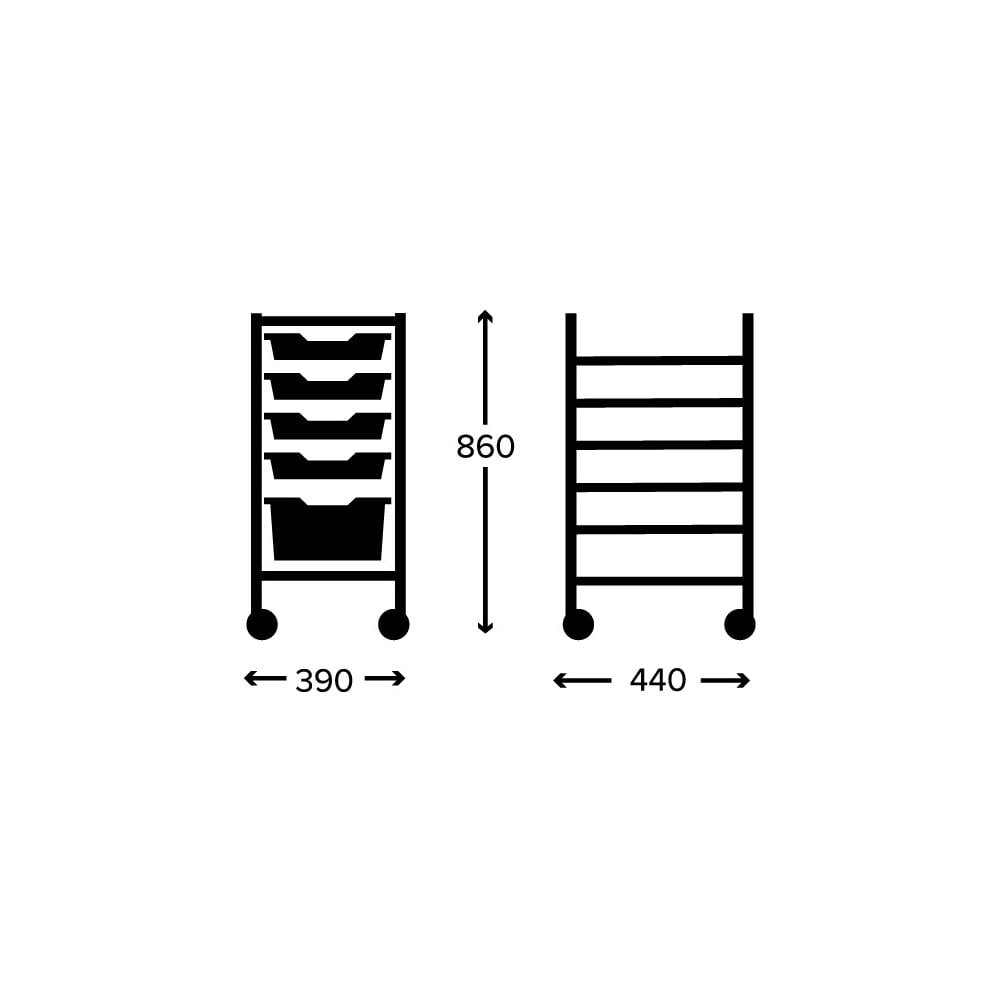 Single Column Compact Medical Trolley Set with Antimicrobial protection-Gratnells-Kiwi tint-GR5125SKT-Plastic Box Shop