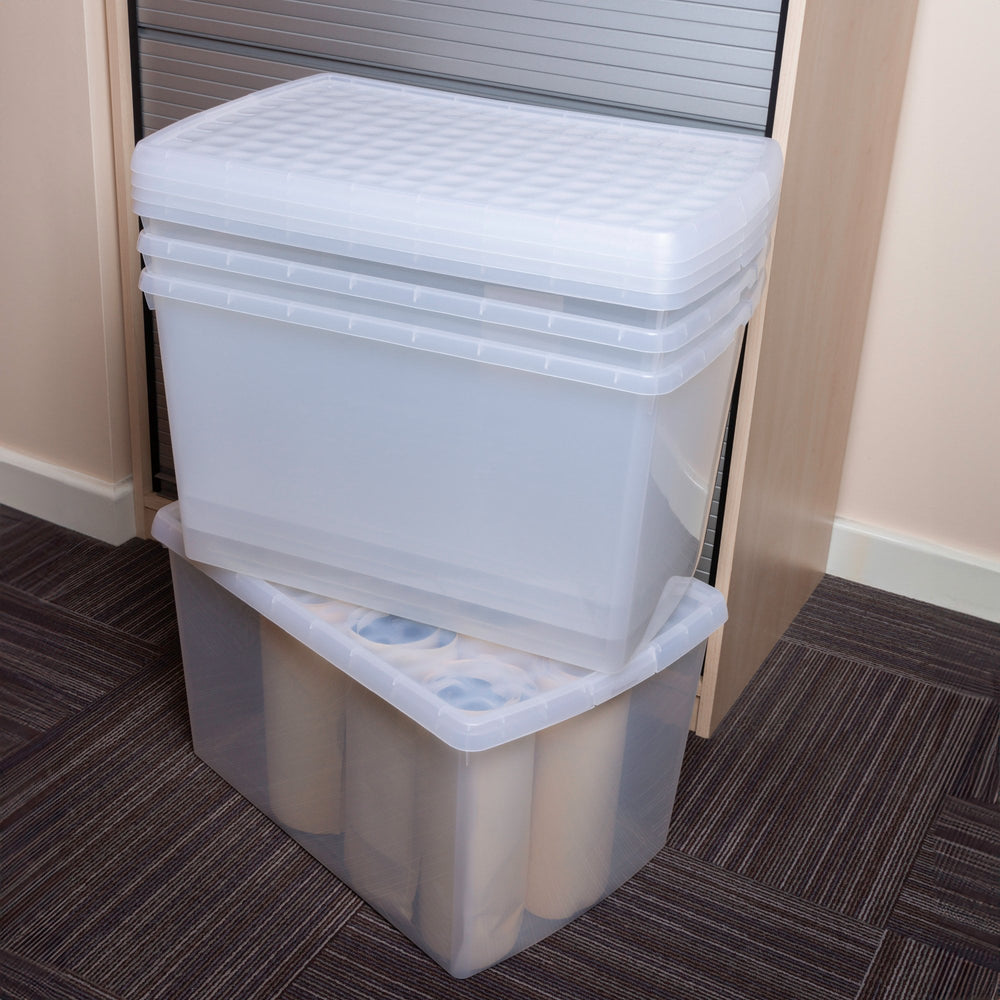 SINGLE - 62 Litre Wham Clip Plastic Storage Box with Lid 13.02-Wham-Plastic Box Shop