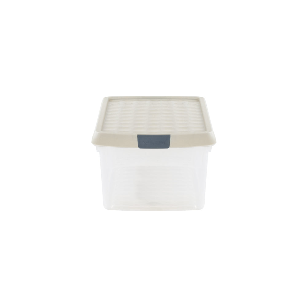 SINGLE - 10.5 Litre Wham Clip Plastic Box with Lid 6.02-Wham-Clear and Stone-WMCL10.5ST-Plastic Box Shop