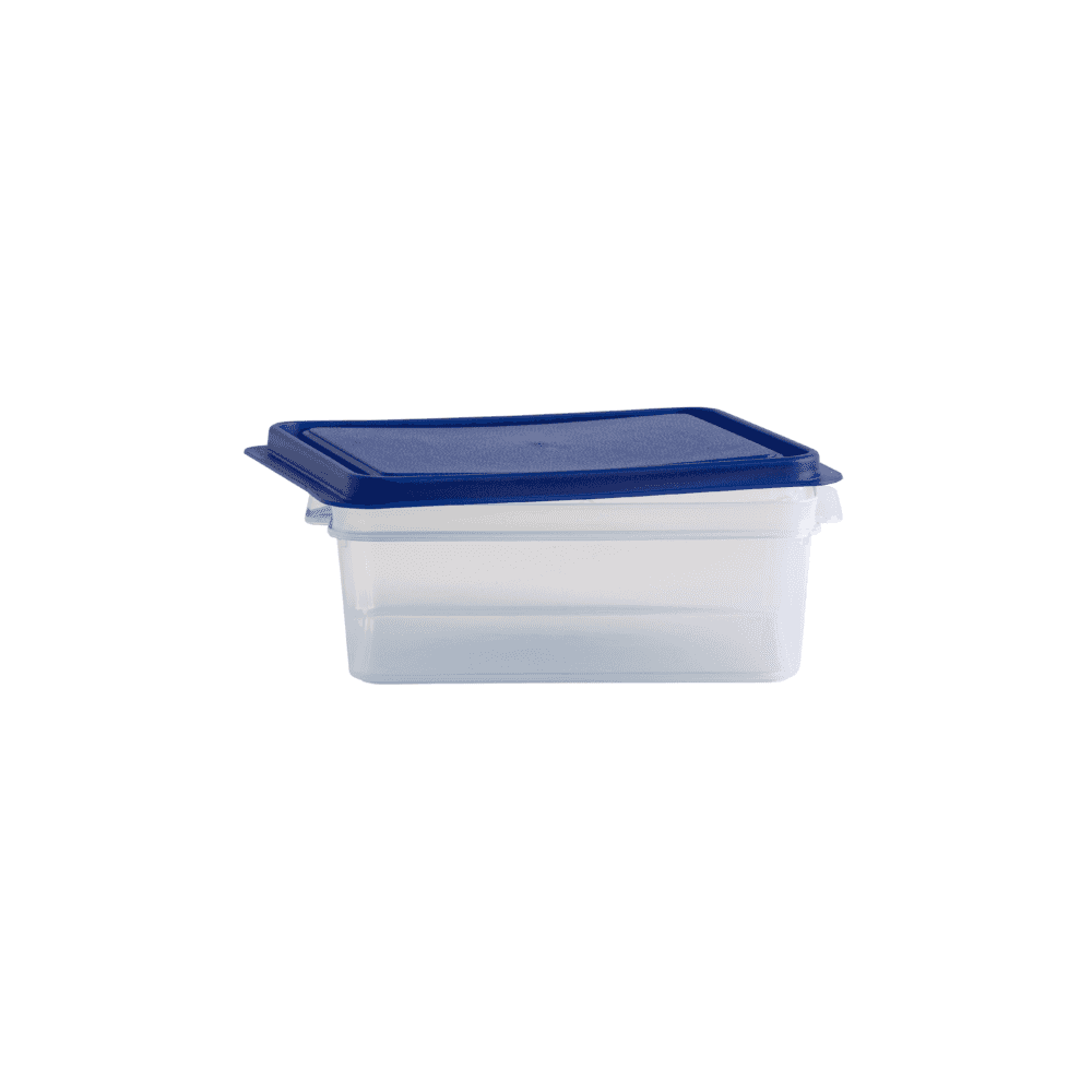 Studio 3 Litre Plastic Rectangular Food Box-Wham-Clear and Blue-WMS3FBB-Plastic Box Shop