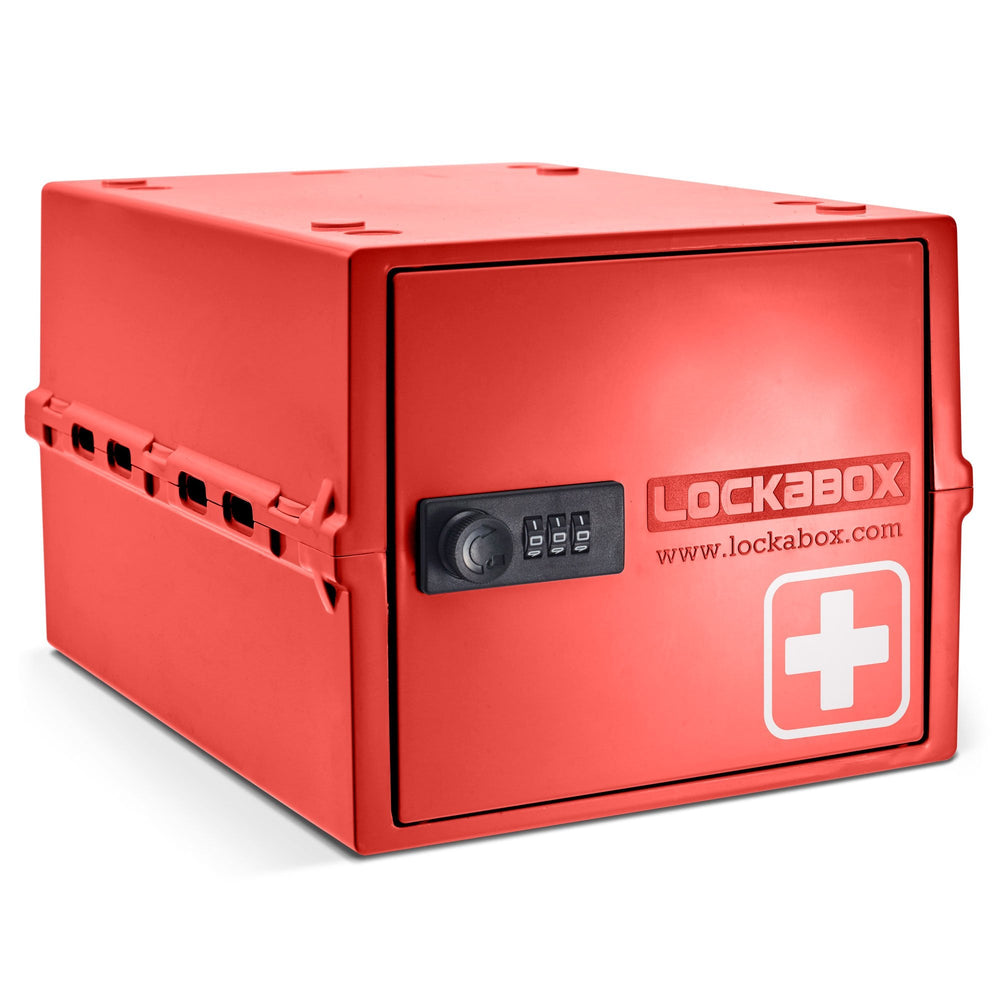 10.5 Litre One Medi Secure Storage Box – Red – Lockabox-Lockabox®-Plastic Box Shop