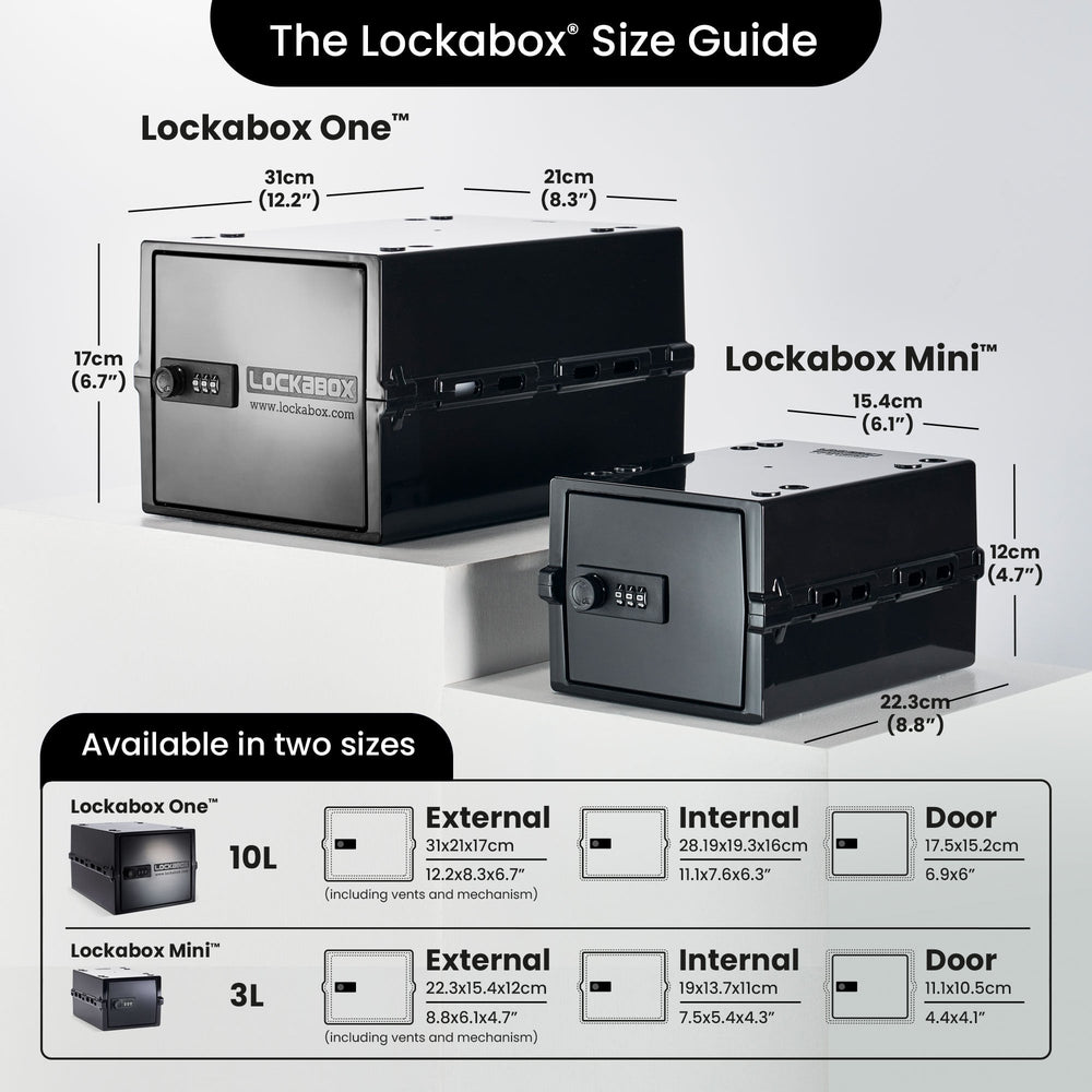 3 Litre Mini Jet Secure Storage Box – Black - Lockabox-Lockabox®-Plastic Box Shop