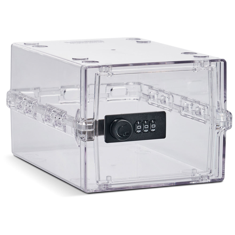 Mini Medi Secure Storage Box – Clear – Lockabox-Lockabox®-Plastic Box Shop