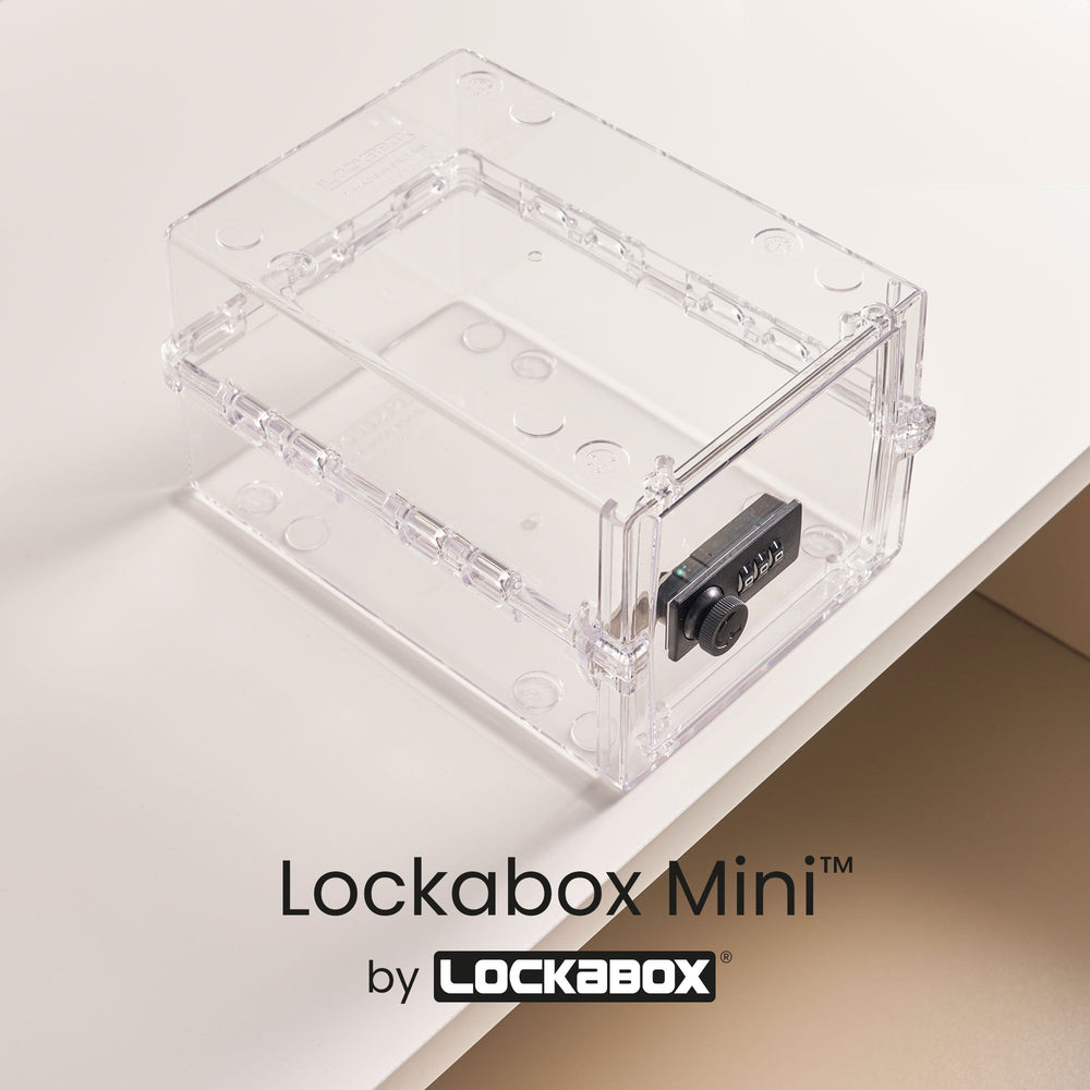 Mini Medi Secure Storage Box – Clear – Lockabox-Lockabox®-Plastic Box Shop