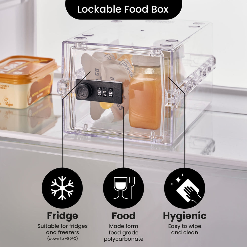 Mini Medi Secure Storage Box – Clear – Lockabox-Lockabox®-Plastic Box Shop