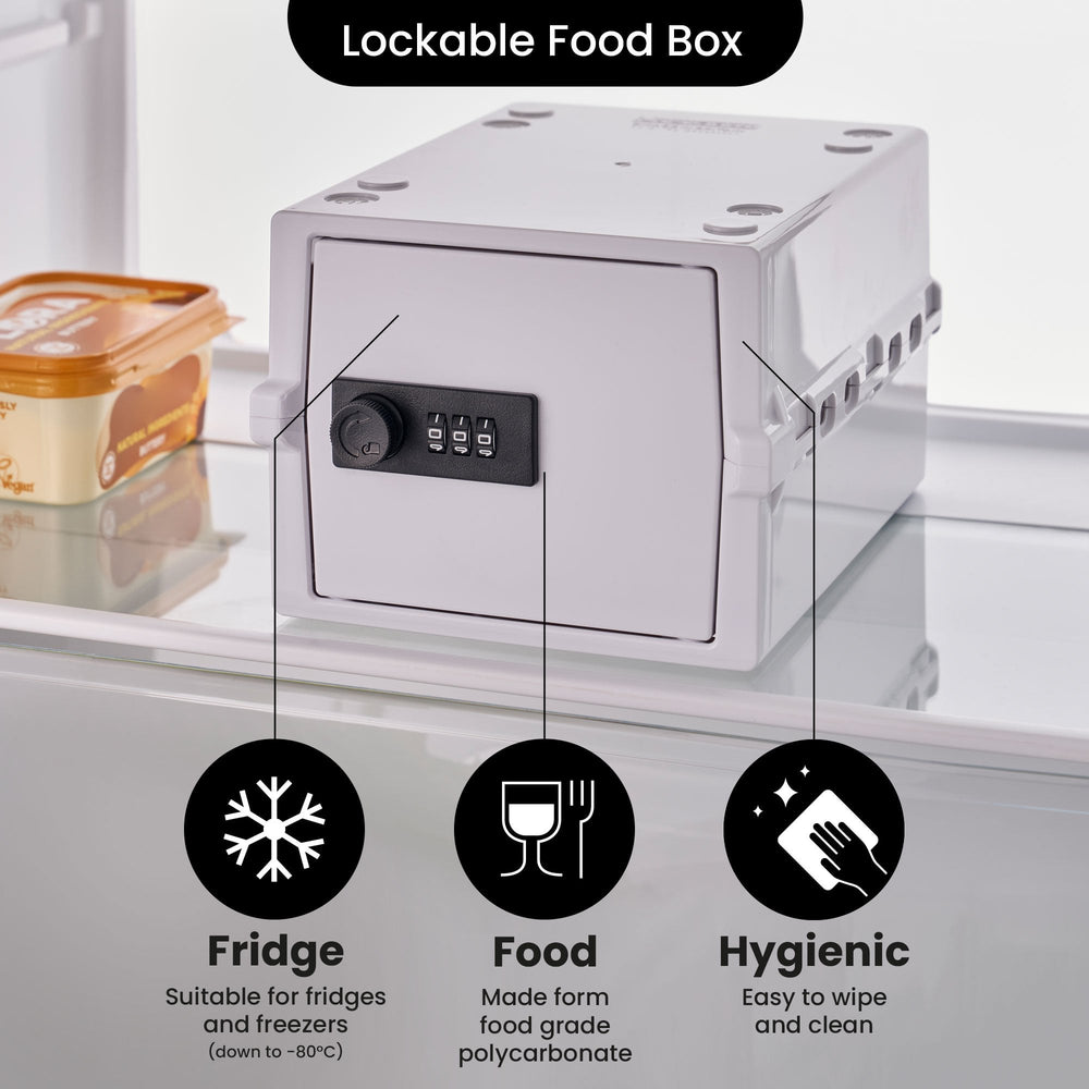 Mini Medi Secure Storage Box – White – Lockabox-Lockabox®-Plastic Box Shop