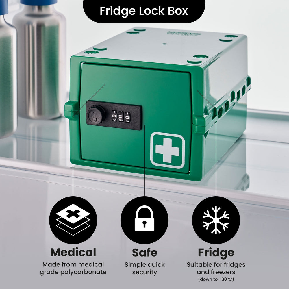 Mini Medi Secure Storage Box – Green – Lockabox-Lockabox®-Plastic Box Shop