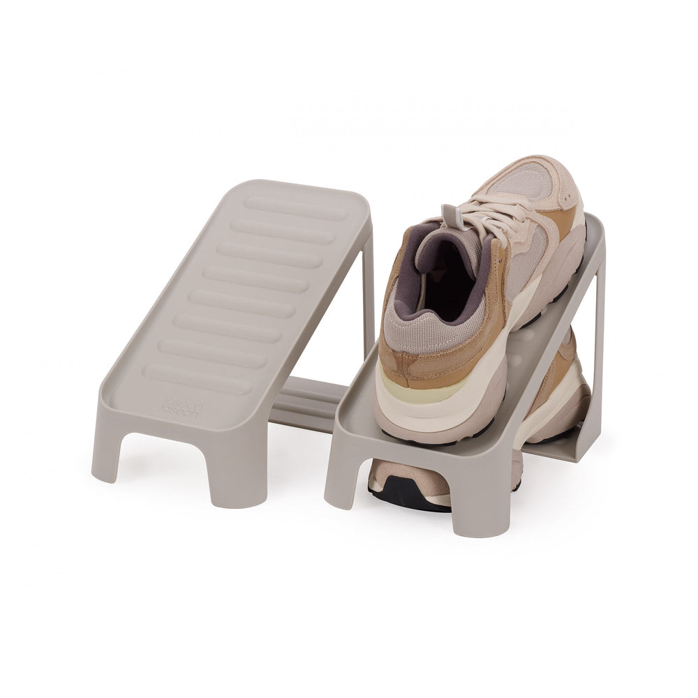 Shoe-In Compact 2-Piece Ecru Shoe Caddy-Joseph Joseph-Plastic Box Shop