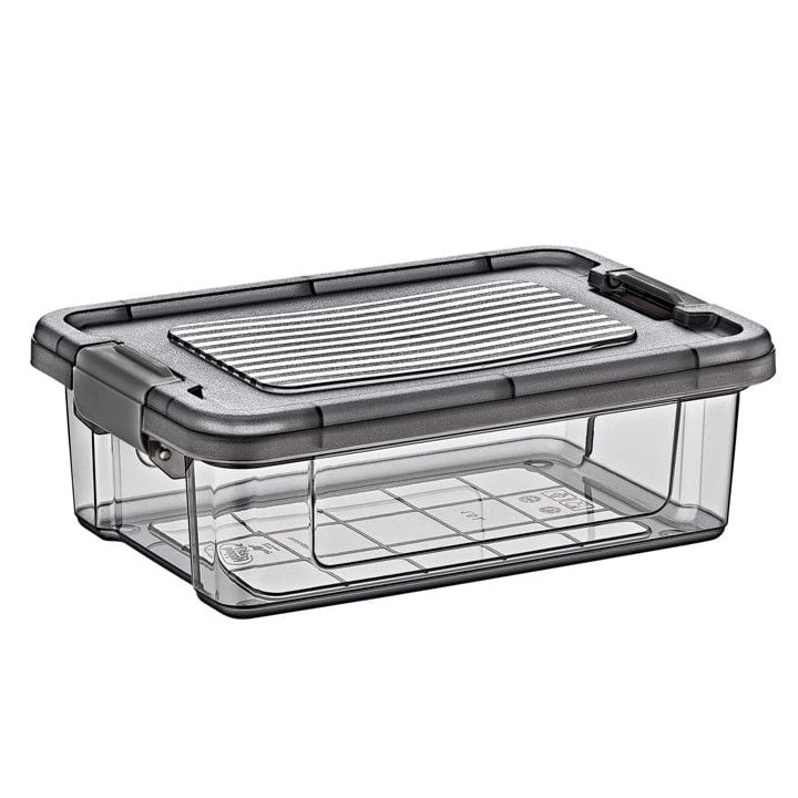 0.8 Litre Dark Grey Clip Lid Plastic Storage Box – Hobby Life-Hobby Life-Plastic Box Shop