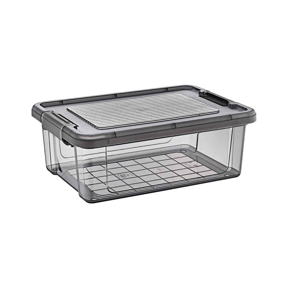 12 Litre Dark Grey Plastic Storage Box with Clip Lid – Stormax Elite-Hobby Life-Plastic Box Shop