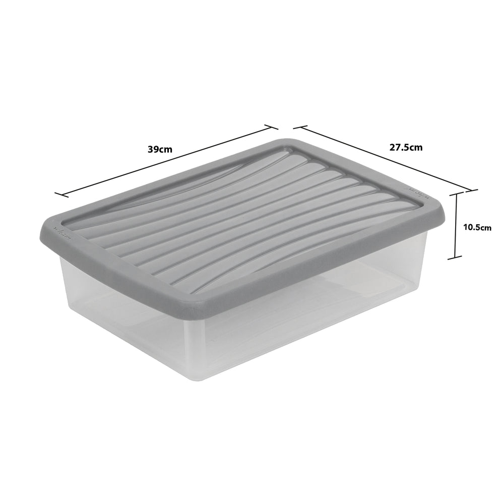 8 Litre A4 Storage Box with Steel Lid (17705)-Wham-Plastic Box Shop