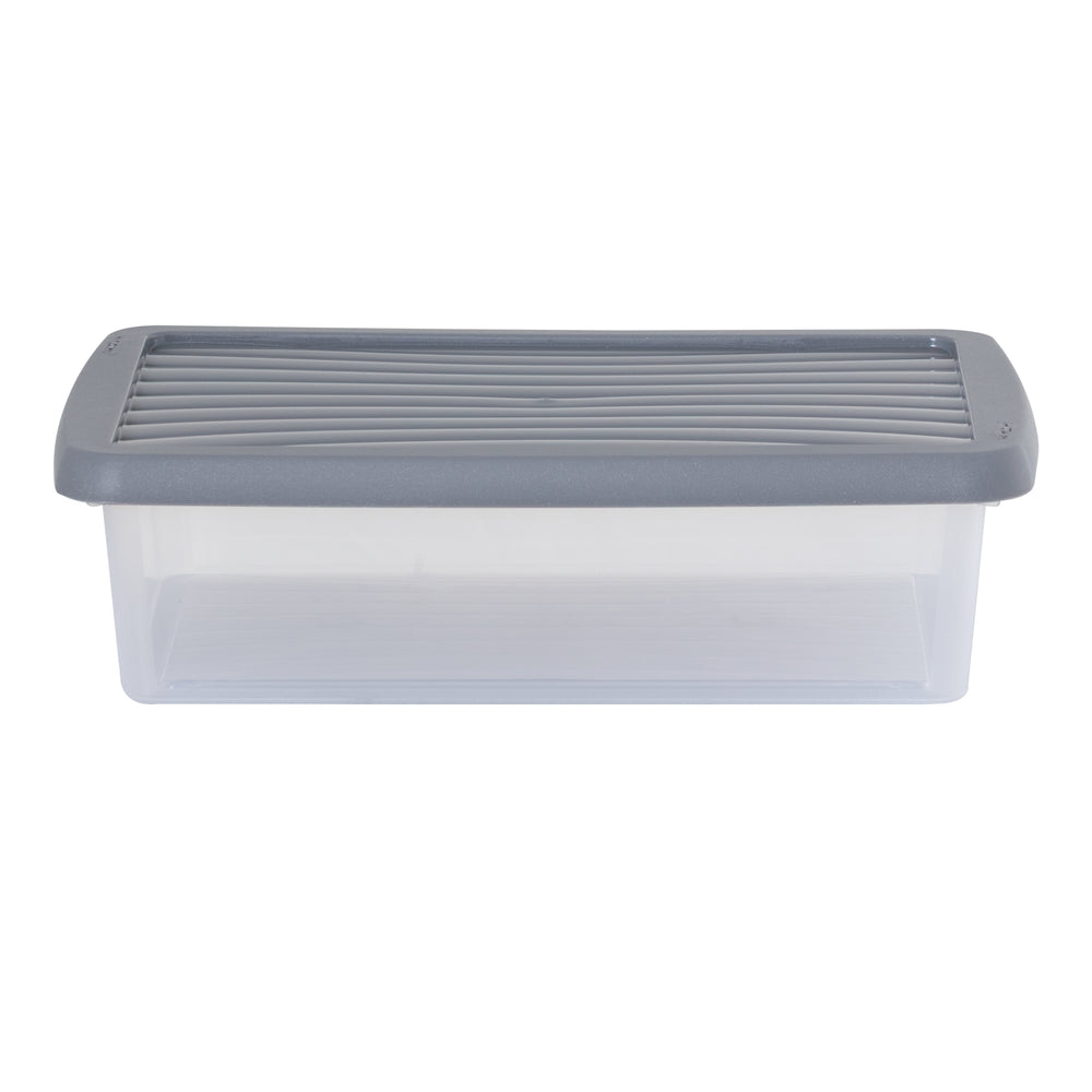8 Litre A4 Storage Box with Steel Lid (17705)-Wham-Plastic Box Shop