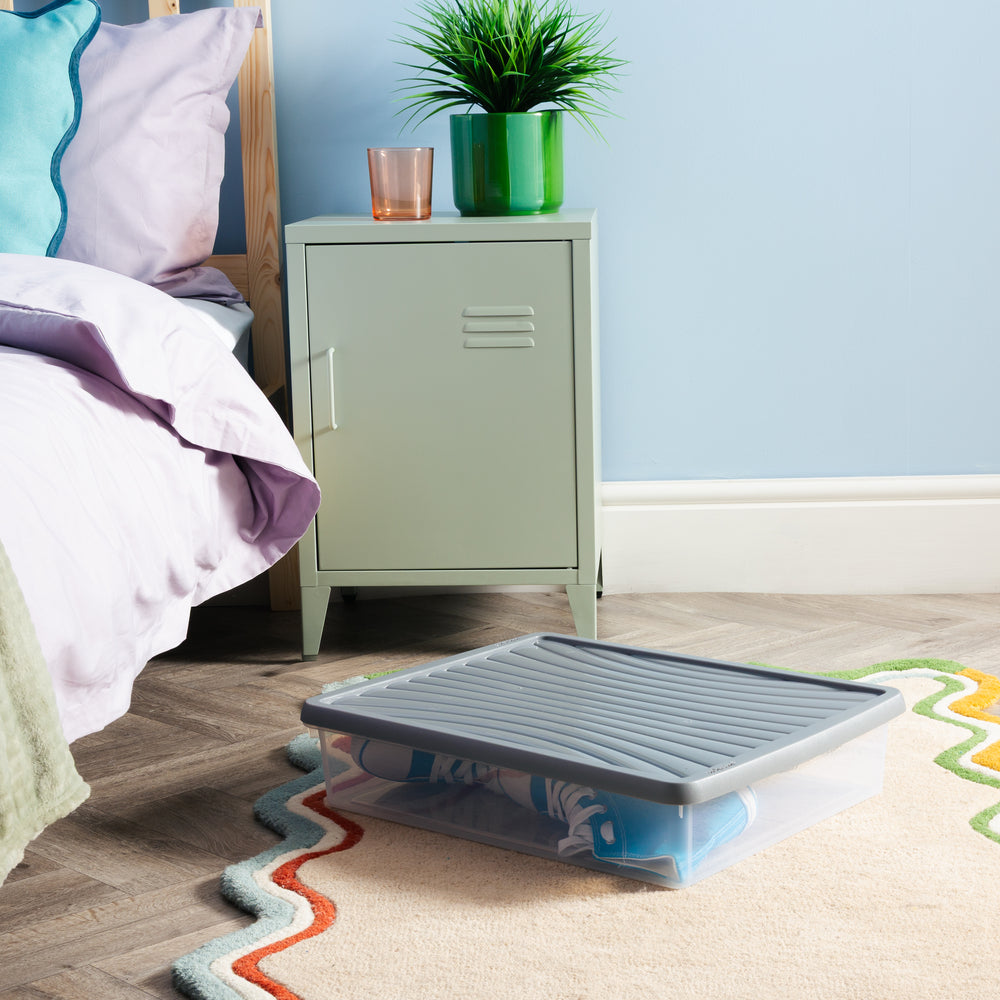 14.75 Litre Wham Shallow A3 Plastic Storage Box With Lid (17756)-Wham-Plastic Box Shop