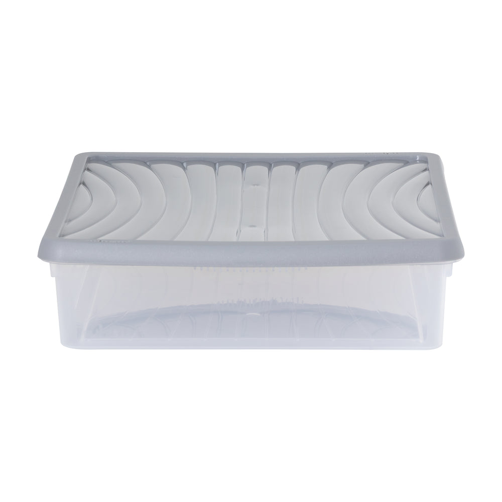 14.75 Litre Wham Shallow A3 Plastic Storage Box With Lid (17756)-Wham-Plastic Box Shop