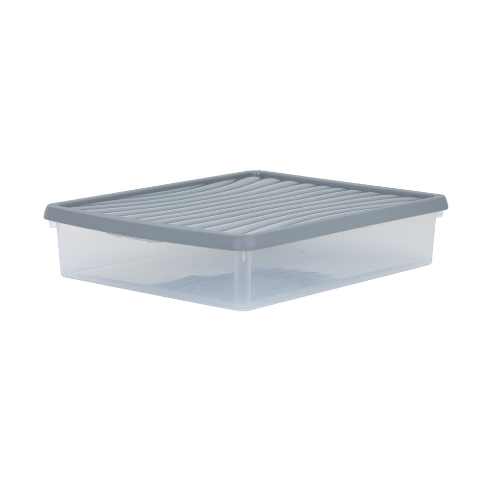 14.75 Litre Wham Shallow A3 Plastic Storage Box With Lid (17756)-Wham-Plastic Box Shop