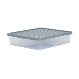 14.75 Litre Wham Shallow A3 Plastic Storage Box With Lid (17756)-Wham-Plastic Box Shop