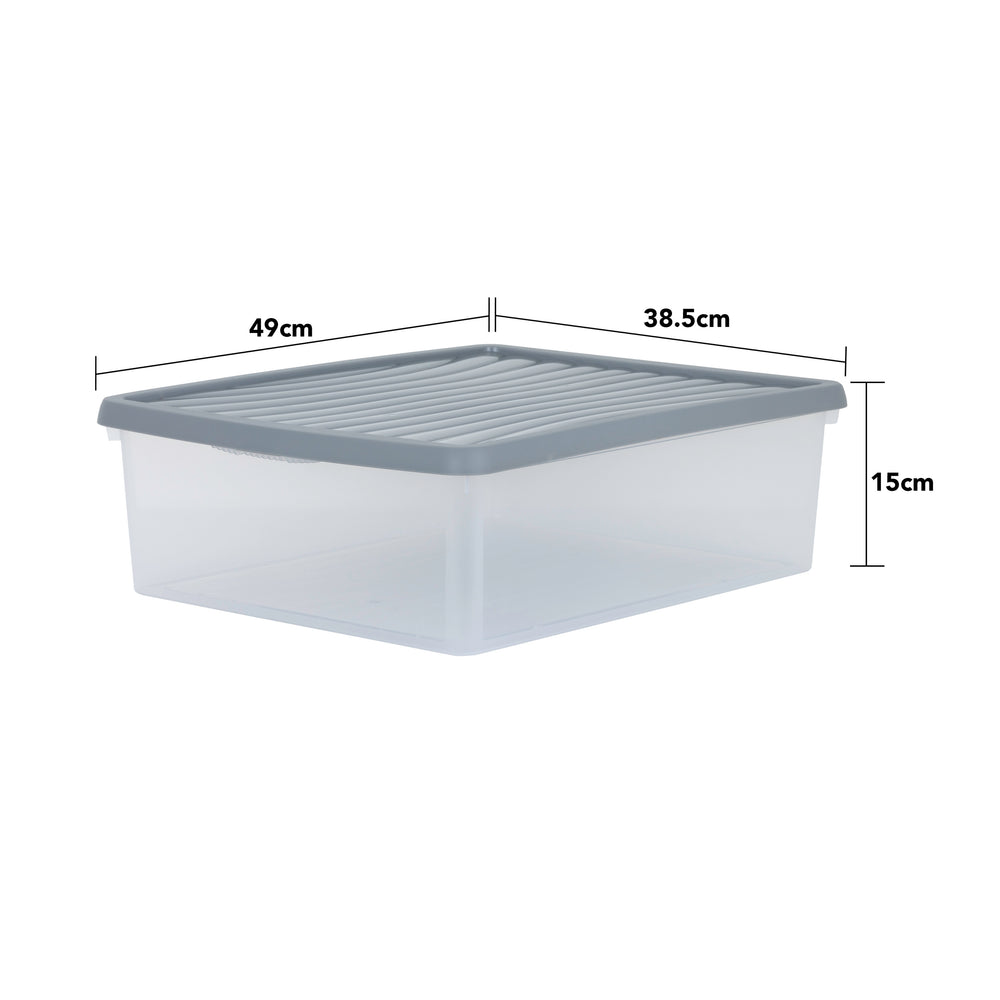 23.5 Litre Wham A3 Paper Plastic Storage Box With Lid - Deep (17780)-Wham-Plastic Box Shop