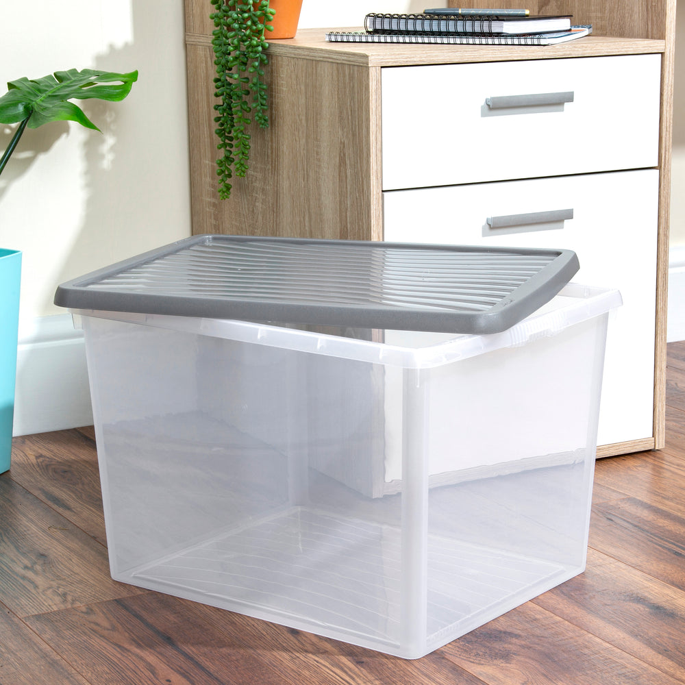 SINGLE - 50 Litre Archiving Box with Lid (17805)-Wham-Plastic Box Shop