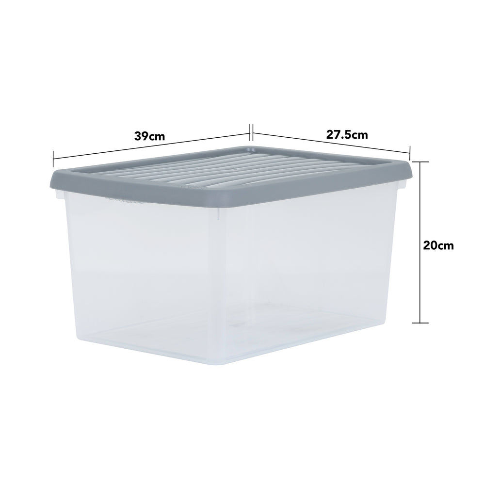 16 Litre Wham Box with Lid Steel (17876)-Wham-Plastic Box Shop