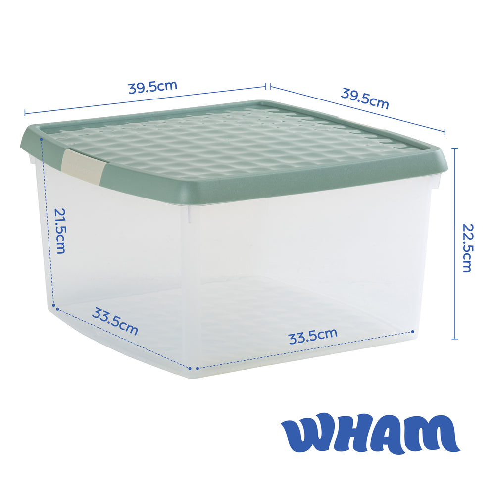25.5 Litre Wham Clip Square Box with Lid 10.02-Wham-Plastic Box Shop