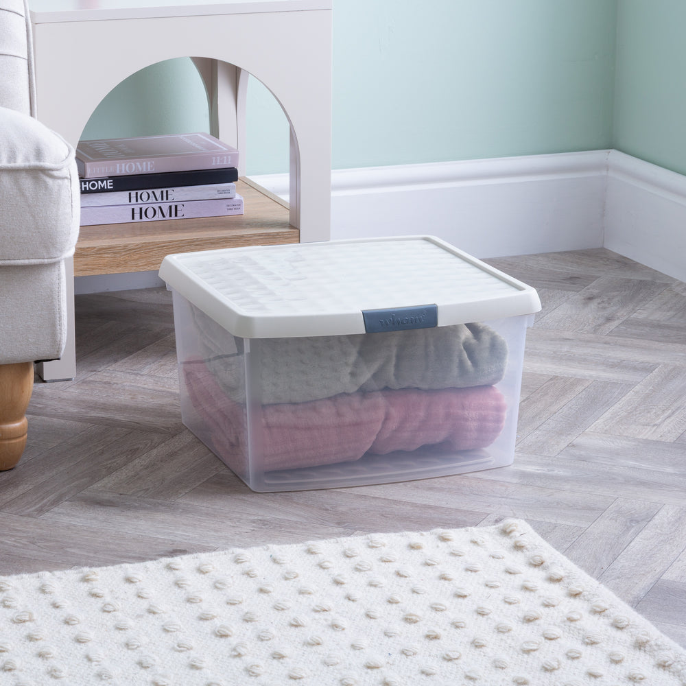 25.5 Litre Wham Clip Square Box with Lid 10.02-Wham-Plastic Box Shop