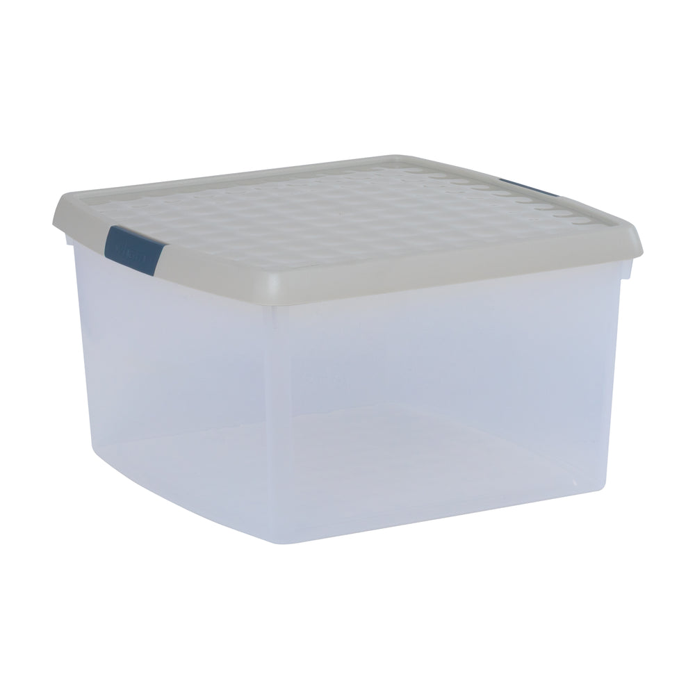 25.5 Litre Wham Clip Square Box with Lid 10.02-Wham-Plastic Box Shop