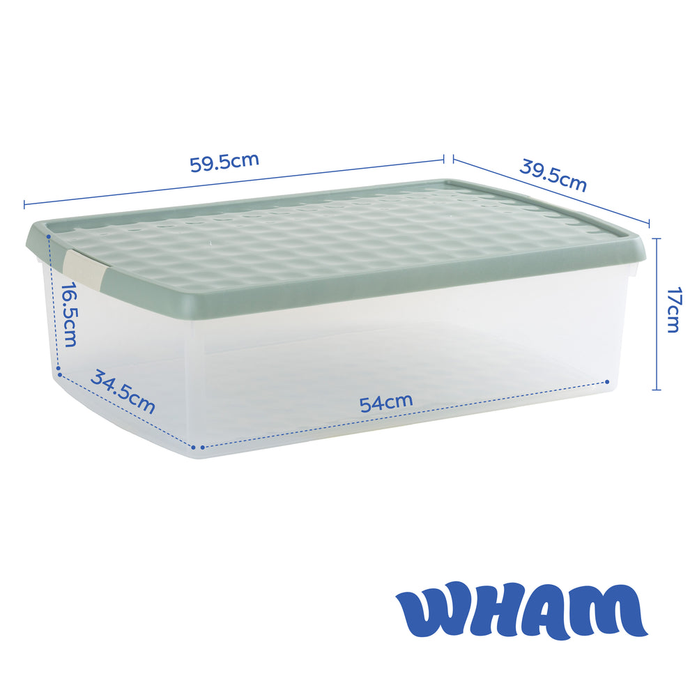 Wham Clip Pack of 3 x 30L Plastic Storage Boxes with Lid - 13.01-Wham-Plastic Box Shop
