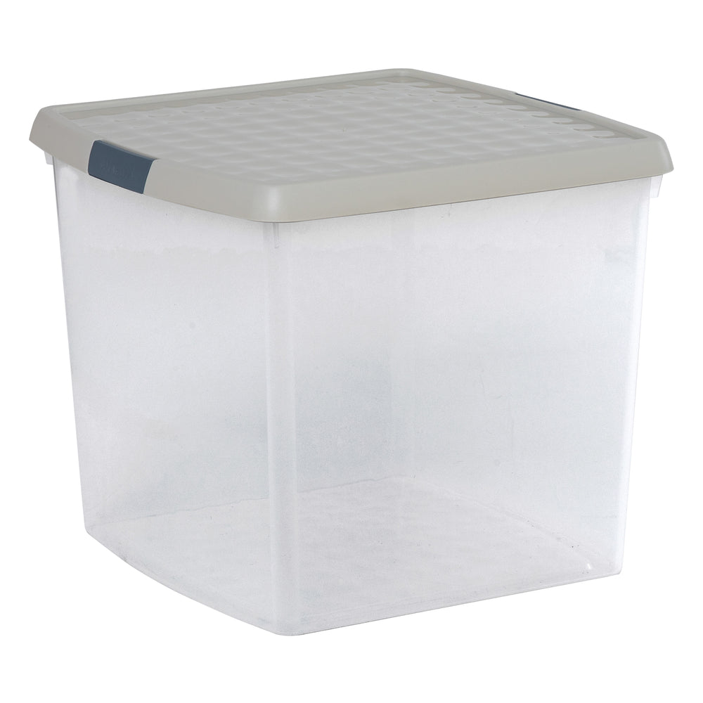 37 Litre Wham Clip Square Plastic Storage Box with Lid 10.03 - Great for 12'' Vinyl Records-Wham-Plastic Box Shop